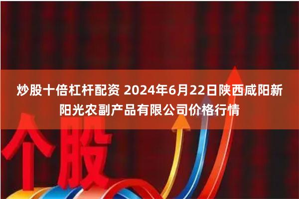 炒股十倍杠杆配资 2024年6月22日陕西咸阳新阳光农副产品有限公司价格行情